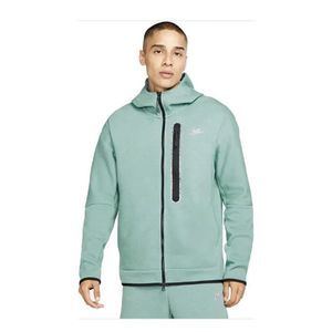 Nike Tech Fleece Full Zip Hoodie Lime Ice Green Grey DR9150-361 Mens Sizes